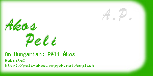 akos peli business card